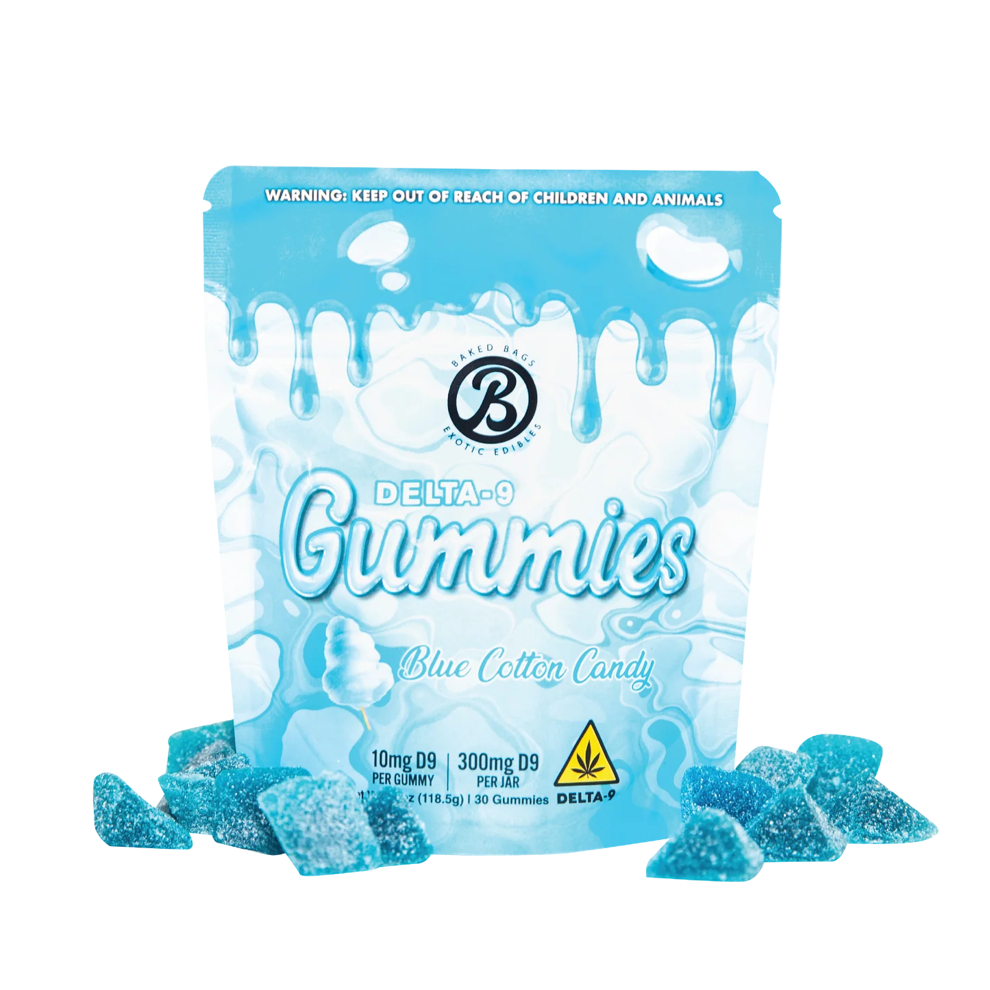 Buy Baked Bags Gummies – Blue Cotton Candy Australia