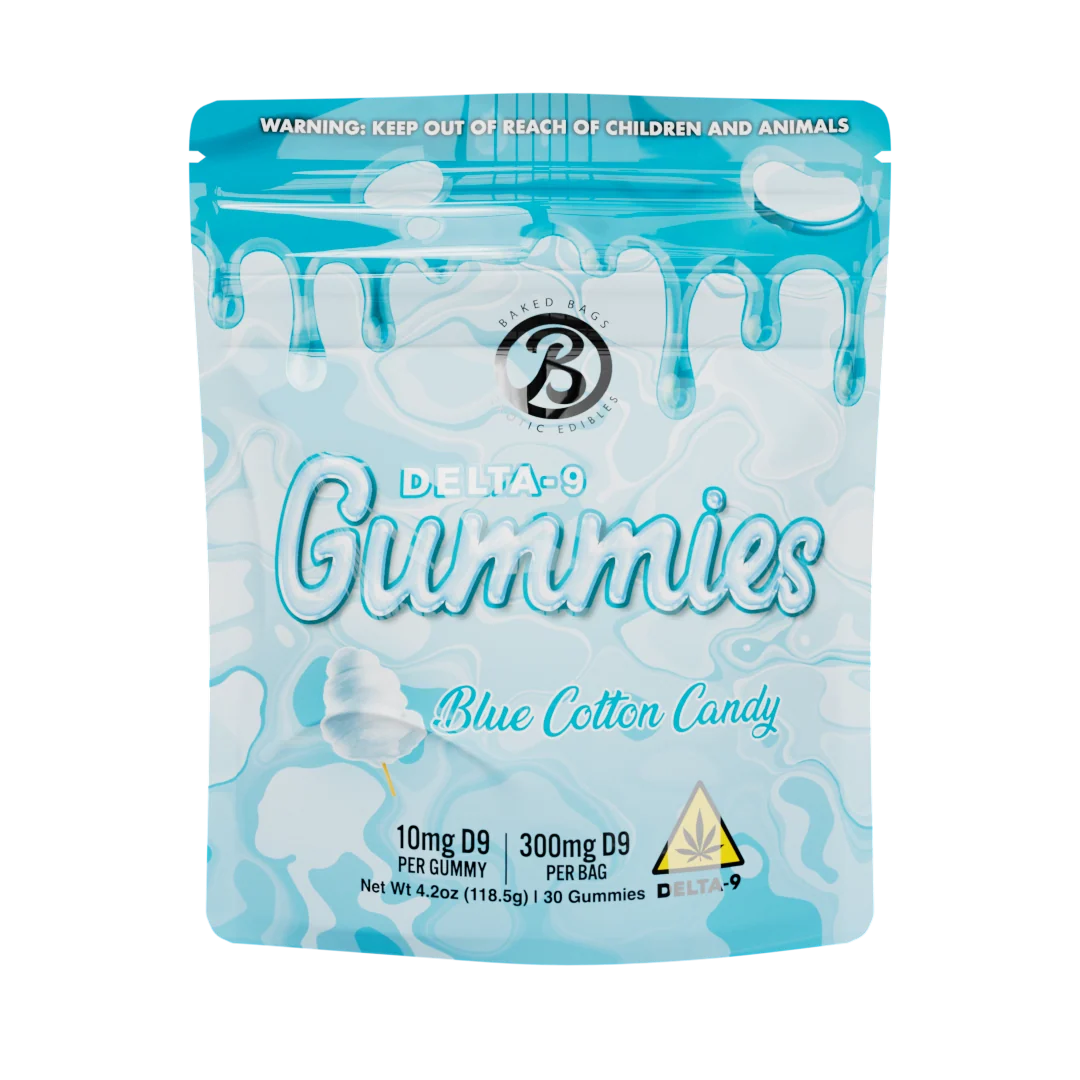 Buy Baked Bags Gummies – Blue Cotton Candy Australia