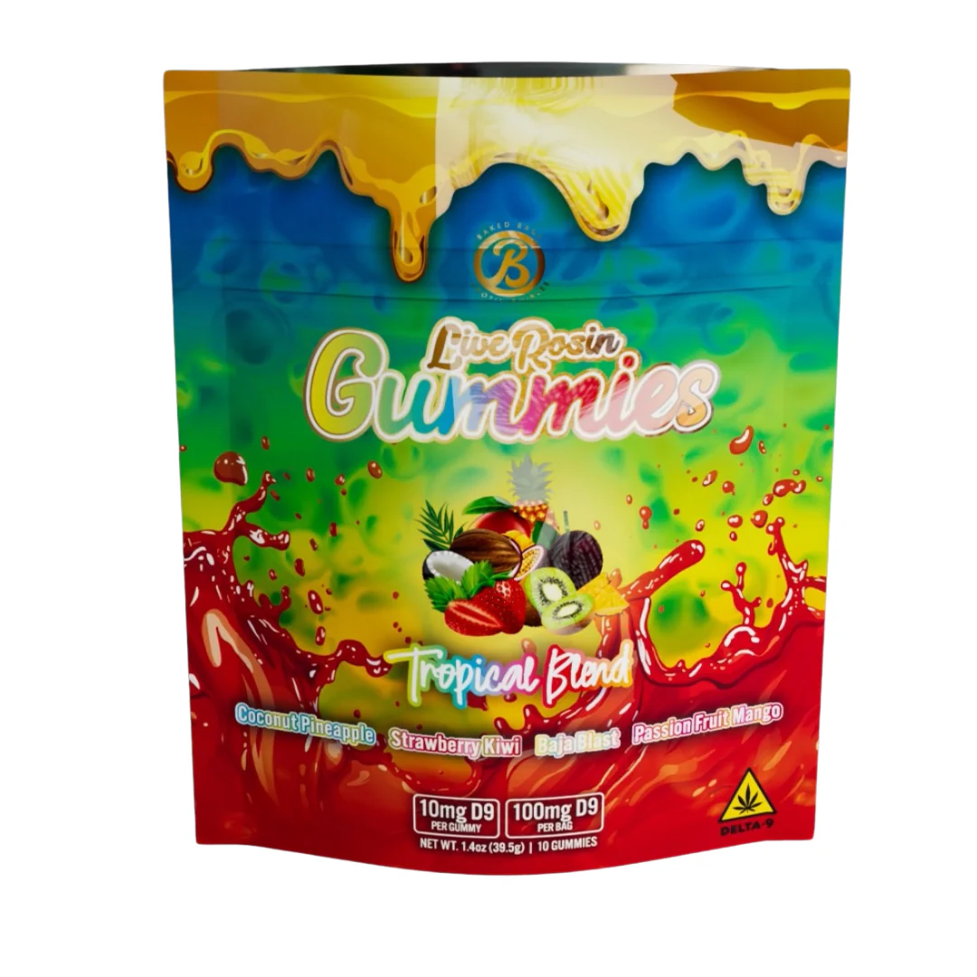 Buy Baked Bags Tropical Blend Live Rosin Gummies
