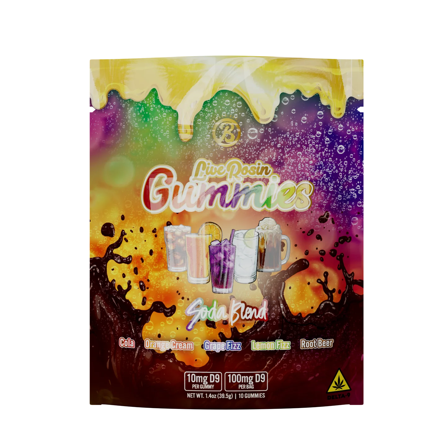 Buy Baked Bags Soda Blend Live Rosin Gummies